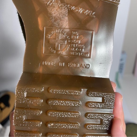 DOC 101 MADE IN ENGLAND SUEDE ANKLE BOOTS MENS SIZE 11 GREEN DESERT OASIS 6 EYE - Picture 12 of 12